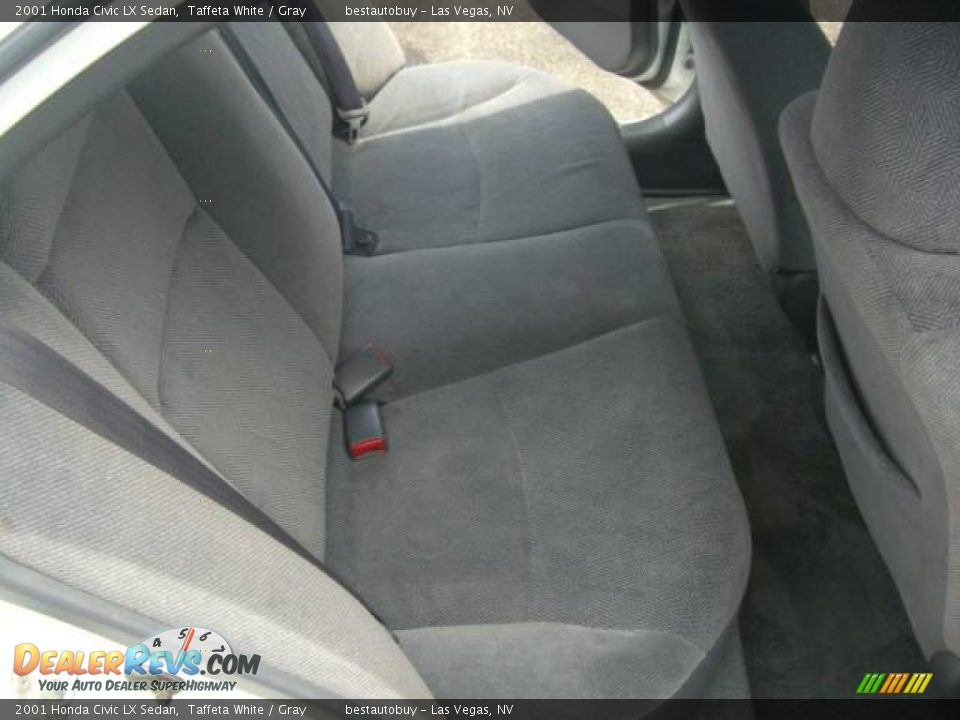 2001 Honda Civic LX Sedan Taffeta White / Gray Photo #20