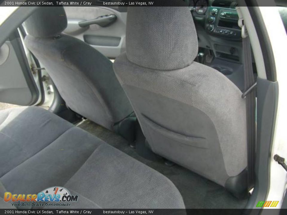 2001 Honda Civic LX Sedan Taffeta White / Gray Photo #21