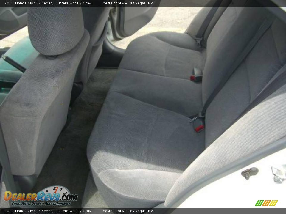 2001 Honda Civic LX Sedan Taffeta White / Gray Photo #22