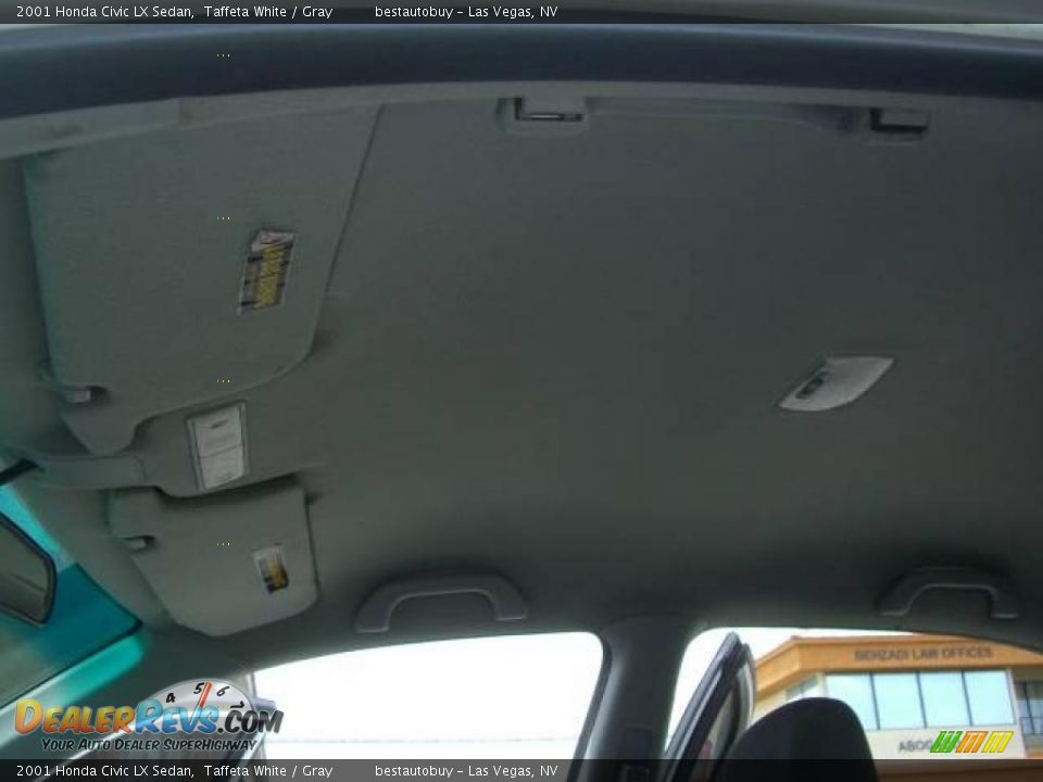2001 Honda Civic LX Sedan Taffeta White / Gray Photo #25