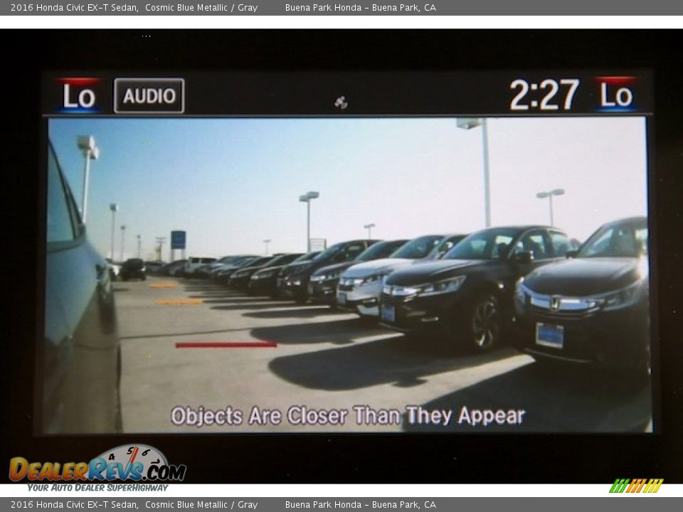 2016 Honda Civic EX-T Sedan Cosmic Blue Metallic / Gray Photo #6