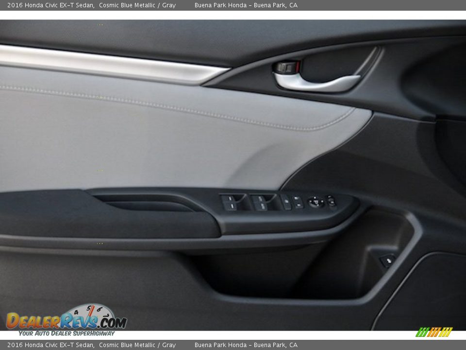 2016 Honda Civic EX-T Sedan Cosmic Blue Metallic / Gray Photo #8