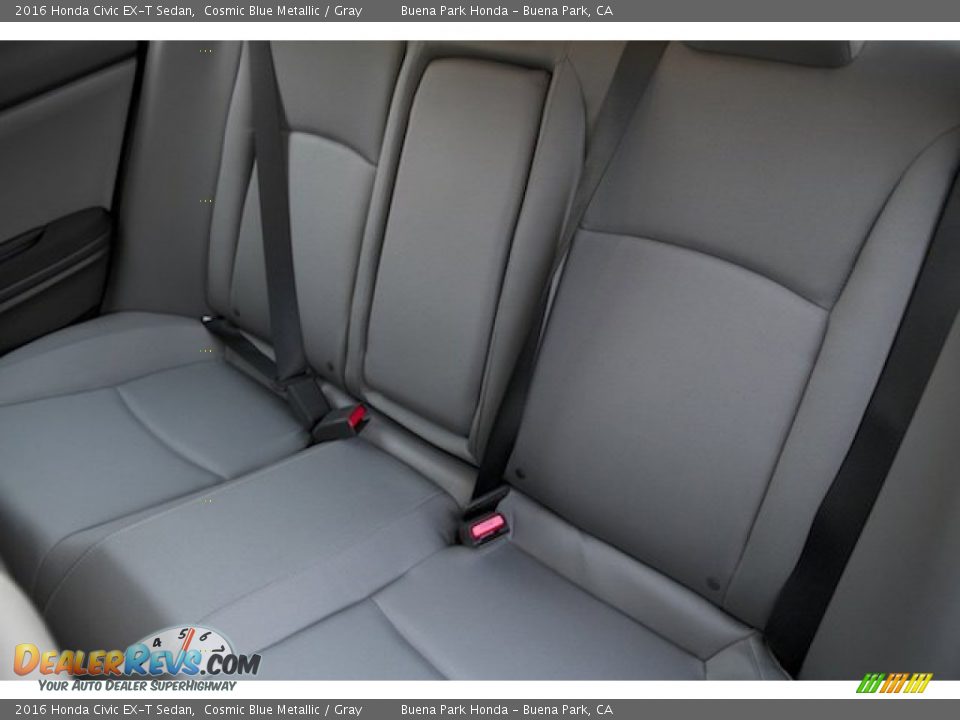 2016 Honda Civic EX-T Sedan Cosmic Blue Metallic / Gray Photo #15