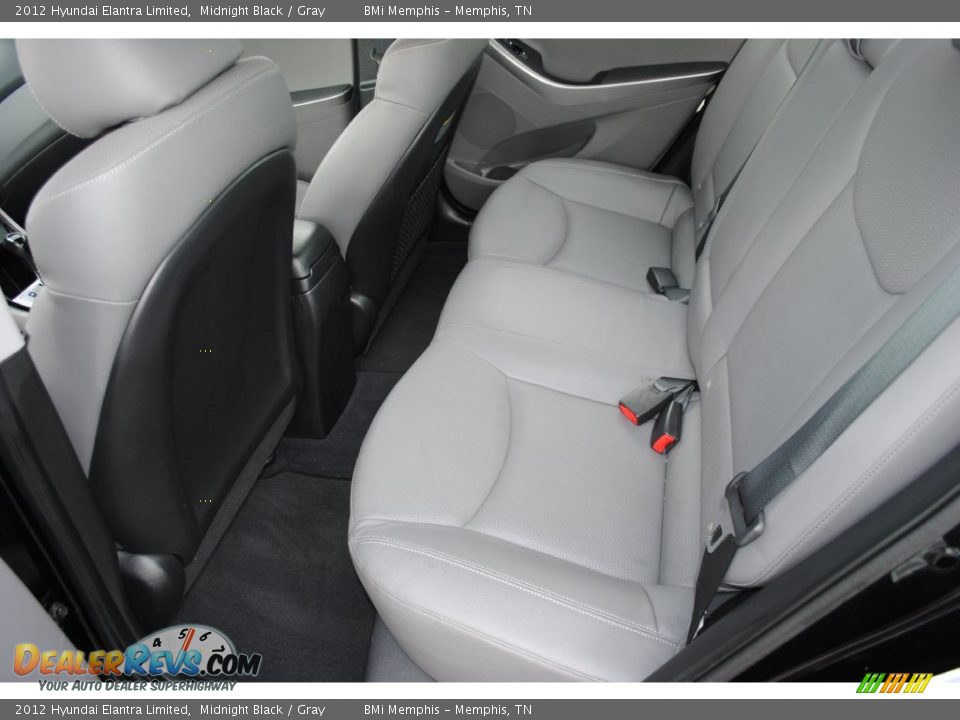 2012 Hyundai Elantra Limited Midnight Black / Gray Photo #21