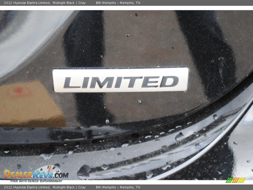 2012 Hyundai Elantra Limited Midnight Black / Gray Photo #30