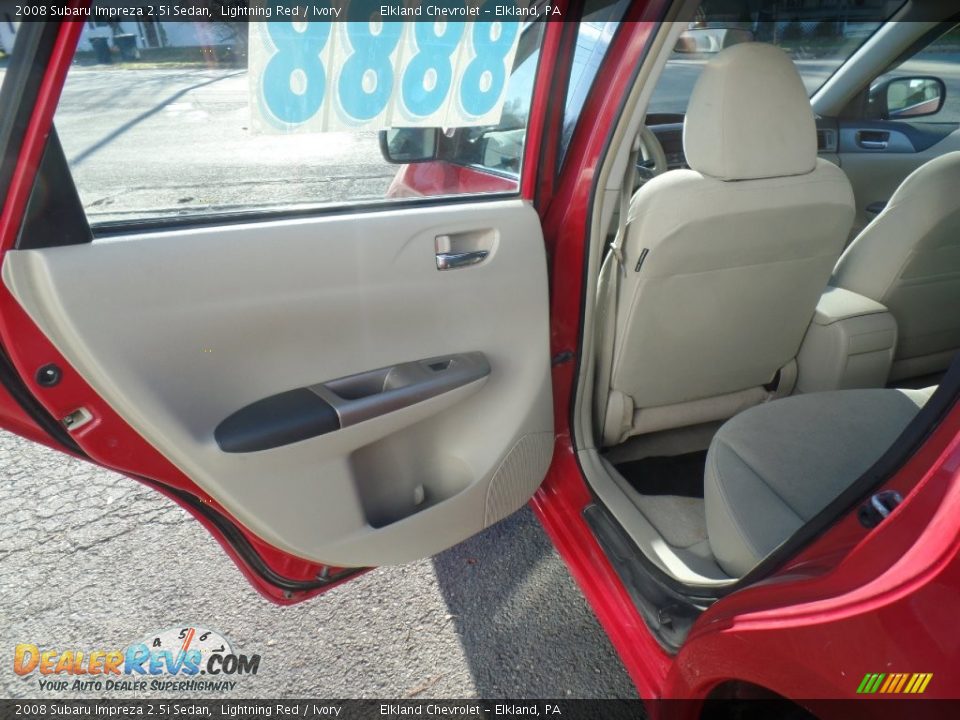 2008 Subaru Impreza 2.5i Sedan Lightning Red / Ivory Photo #27