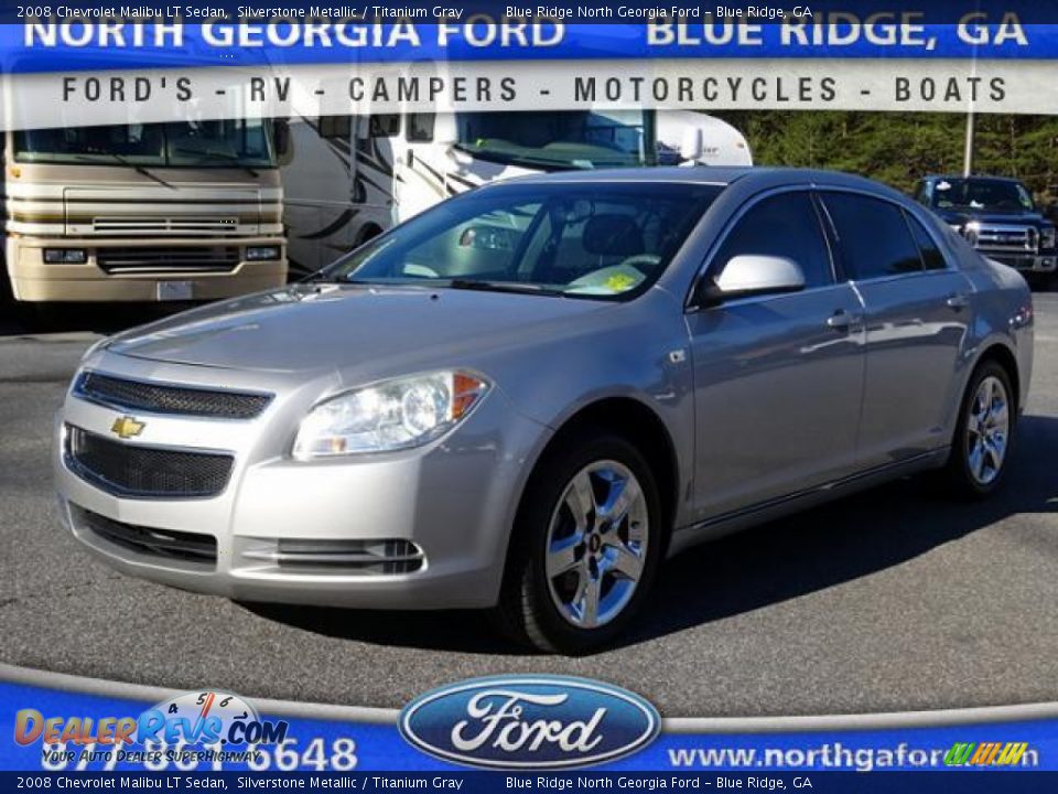 2008 Chevrolet Malibu LT Sedan Silverstone Metallic / Titanium Gray Photo #1