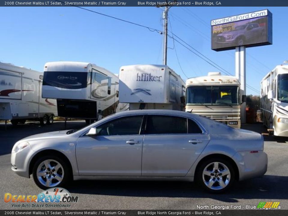 2008 Chevrolet Malibu LT Sedan Silverstone Metallic / Titanium Gray Photo #2