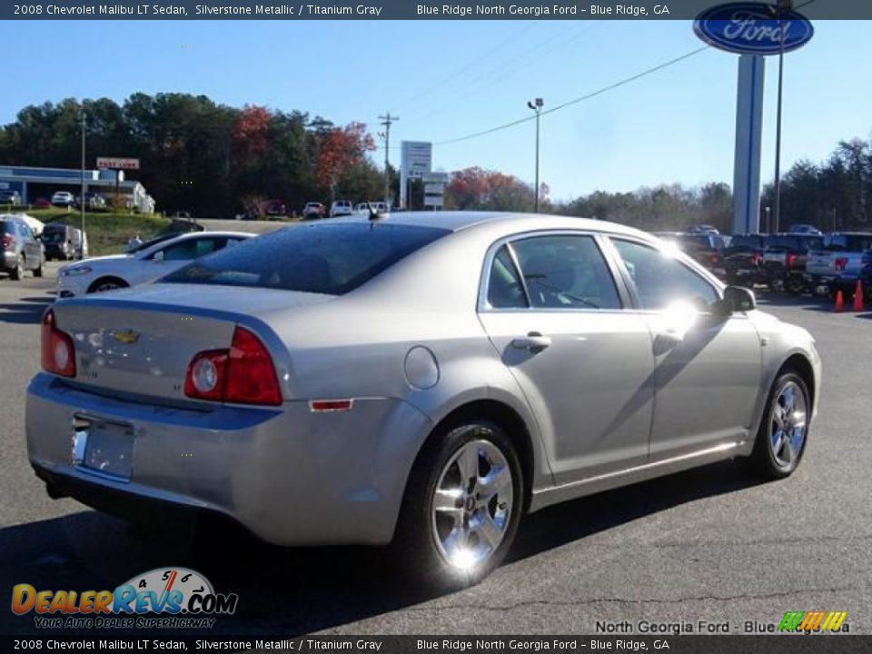 2008 Chevrolet Malibu LT Sedan Silverstone Metallic / Titanium Gray Photo #5