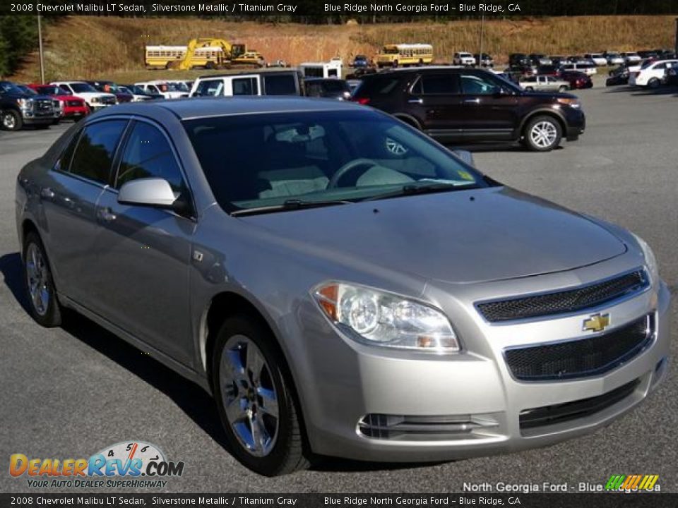 2008 Chevrolet Malibu LT Sedan Silverstone Metallic / Titanium Gray Photo #7