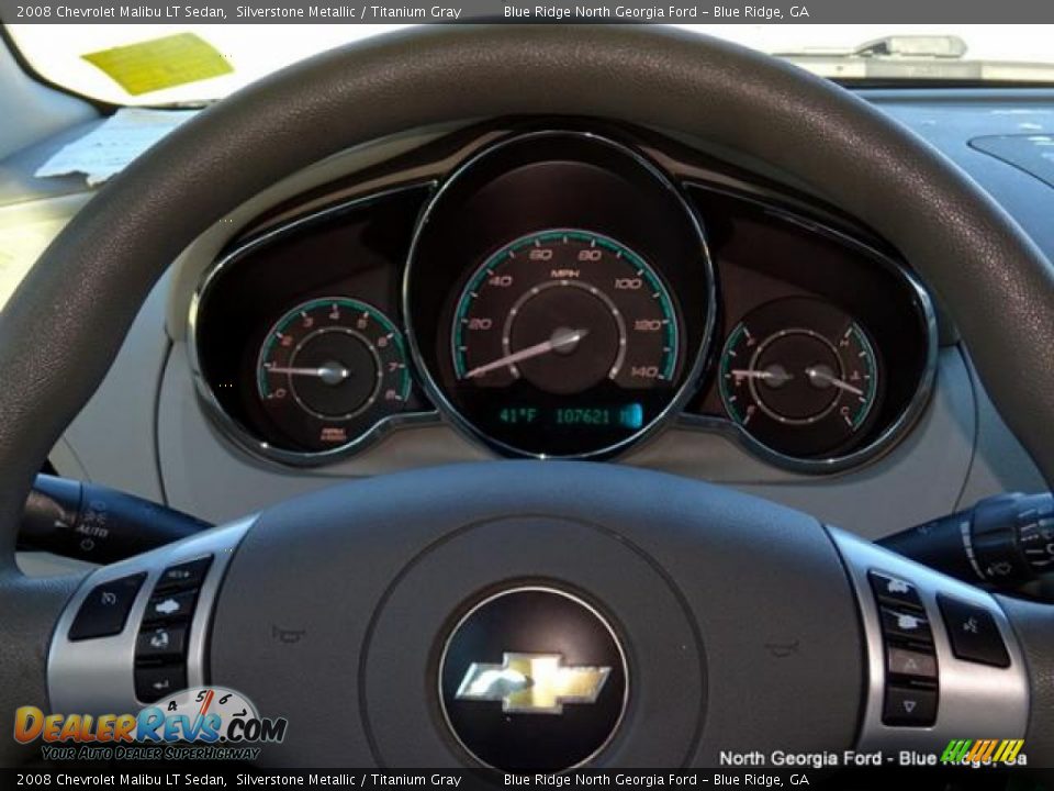 2008 Chevrolet Malibu LT Sedan Silverstone Metallic / Titanium Gray Photo #20