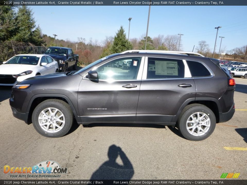 2016 Jeep Cherokee Latitude 4x4 Granite Crystal Metallic / Black Photo #3