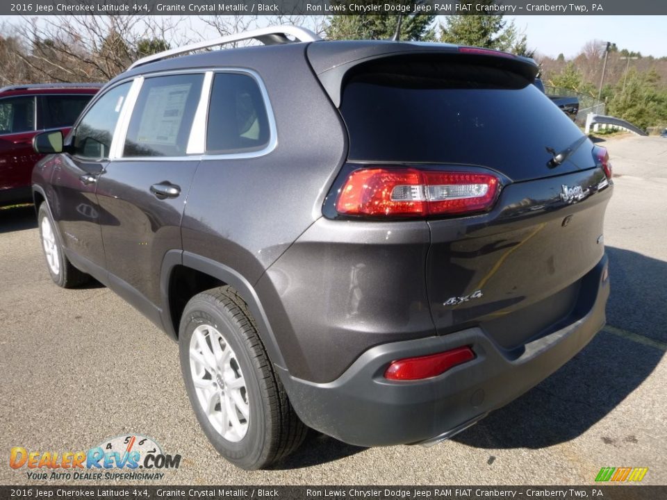 2016 Jeep Cherokee Latitude 4x4 Granite Crystal Metallic / Black Photo #5