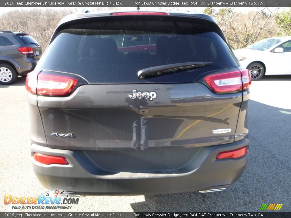 2016 Jeep Cherokee Latitude 4x4 Granite Crystal Metallic / Black Photo #6