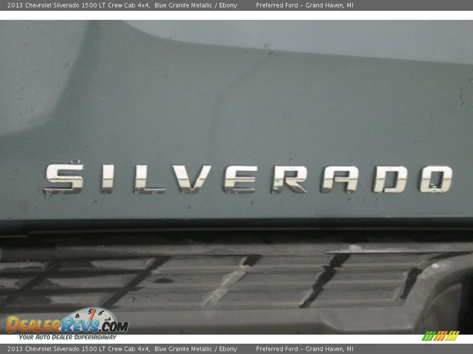 2013 Chevrolet Silverado 1500 LT Crew Cab 4x4 Blue Granite Metallic / Ebony Photo #7