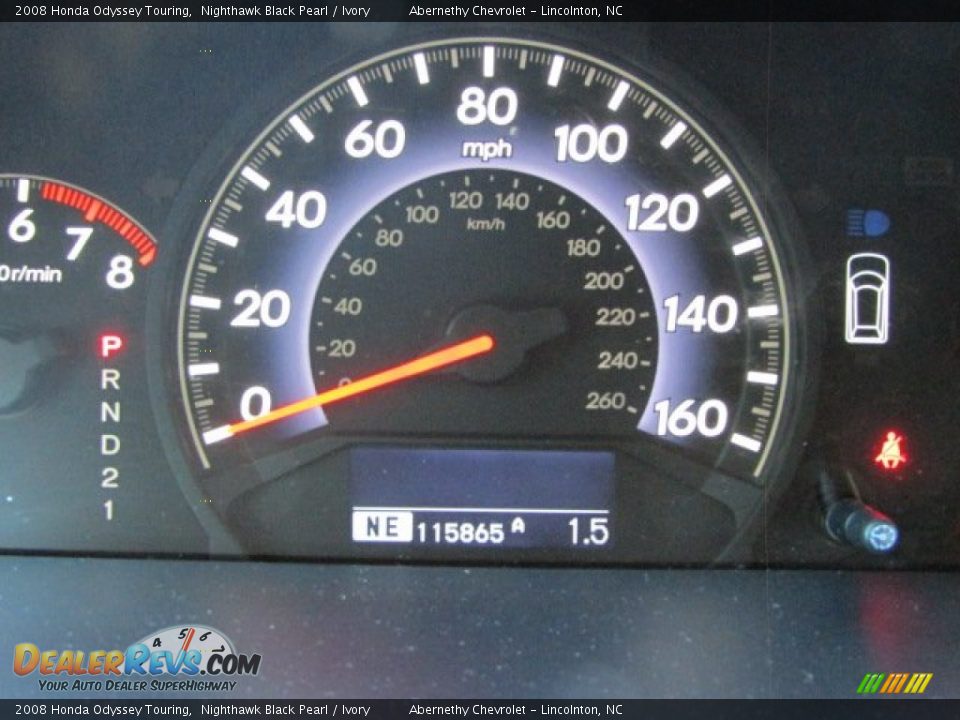 2008 Honda Odyssey Touring Nighthawk Black Pearl / Ivory Photo #19
