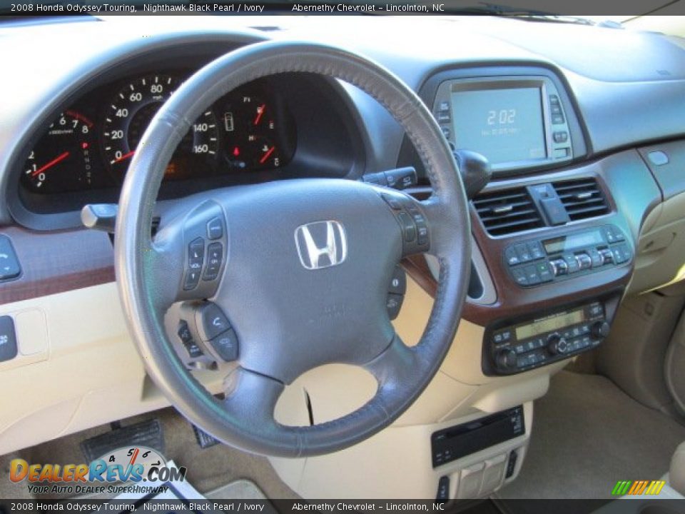 2008 Honda Odyssey Touring Nighthawk Black Pearl / Ivory Photo #35