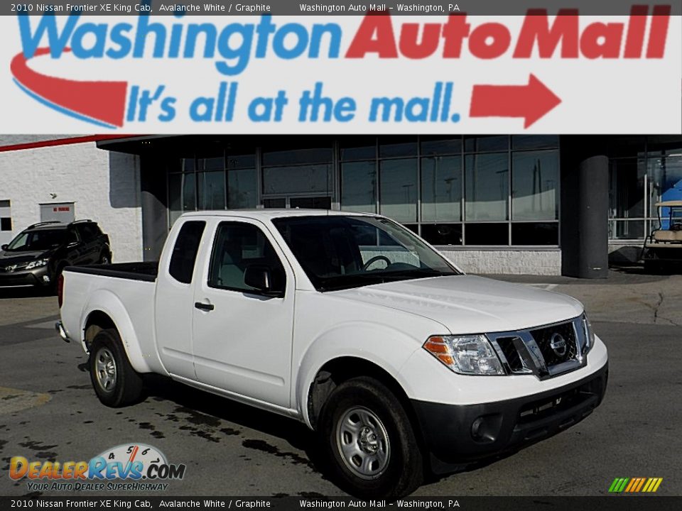 2010 Nissan Frontier XE King Cab Avalanche White / Graphite Photo #1