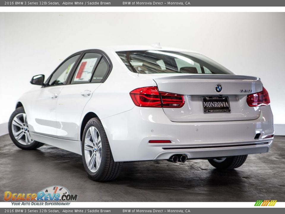 2016 BMW 3 Series 328i Sedan Alpine White / Saddle Brown Photo #3