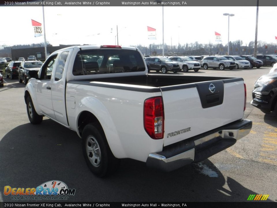 2010 Nissan Frontier XE King Cab Avalanche White / Graphite Photo #6