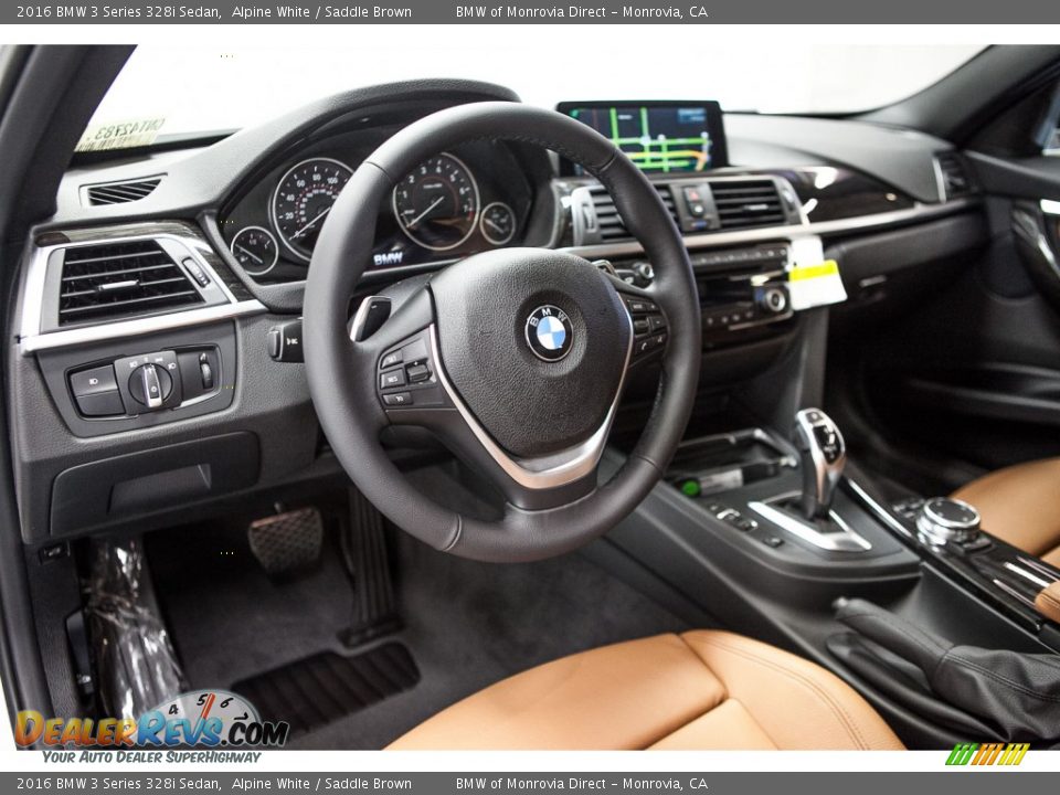 Saddle Brown Interior - 2016 BMW 3 Series 328i Sedan Photo #5