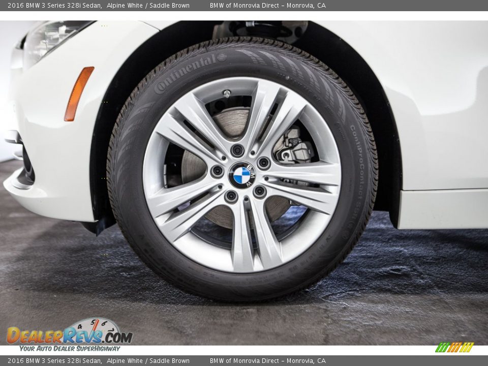 2016 BMW 3 Series 328i Sedan Alpine White / Saddle Brown Photo #9