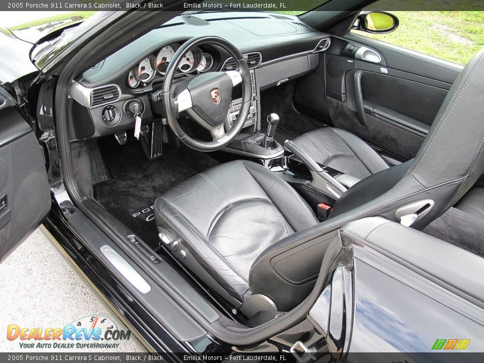 Black Interior - 2005 Porsche 911 Carrera S Cabriolet Photo #51