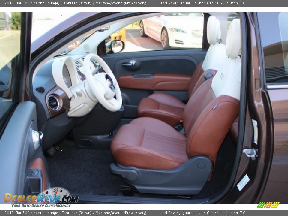 2013 Fiat 500 c cabrio Lounge Espresso (Brown) / Marrone/Avorio (Brown/Ivory) Photo #3