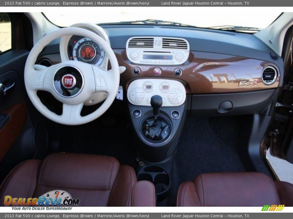 2013 Fiat 500 c cabrio Lounge Espresso (Brown) / Marrone/Avorio (Brown/Ivory) Photo #4