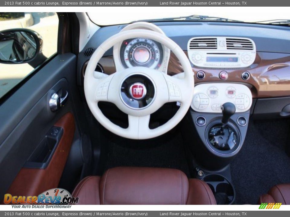 2013 Fiat 500 c cabrio Lounge Espresso (Brown) / Marrone/Avorio (Brown/Ivory) Photo #17