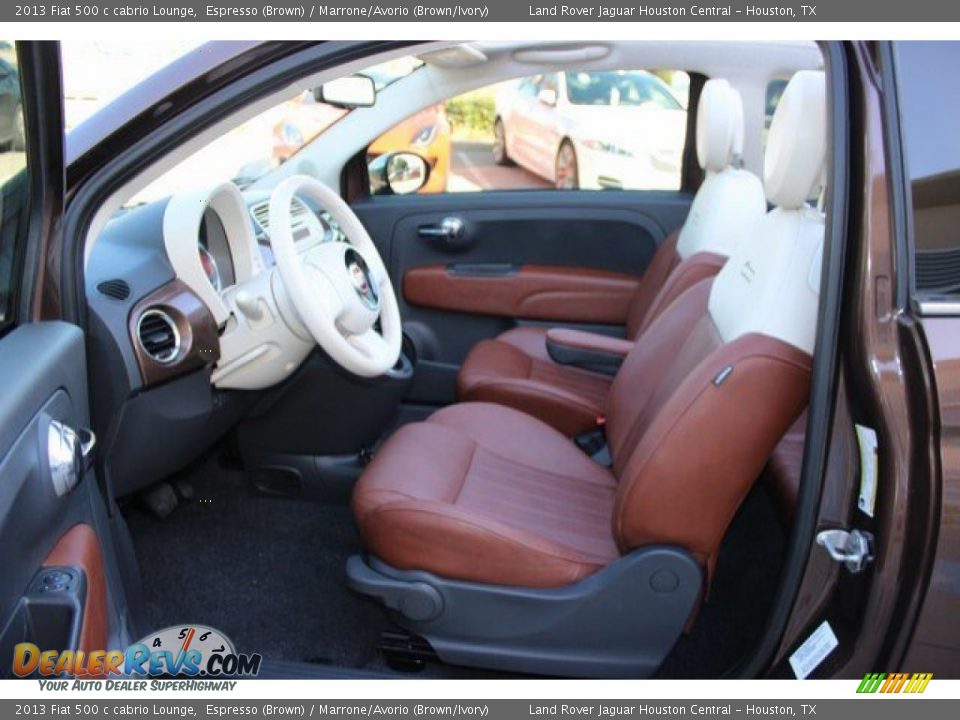 2013 Fiat 500 c cabrio Lounge Espresso (Brown) / Marrone/Avorio (Brown/Ivory) Photo #32