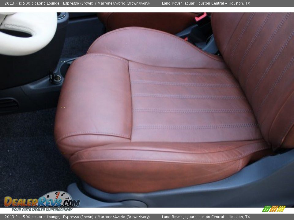 2013 Fiat 500 c cabrio Lounge Espresso (Brown) / Marrone/Avorio (Brown/Ivory) Photo #33
