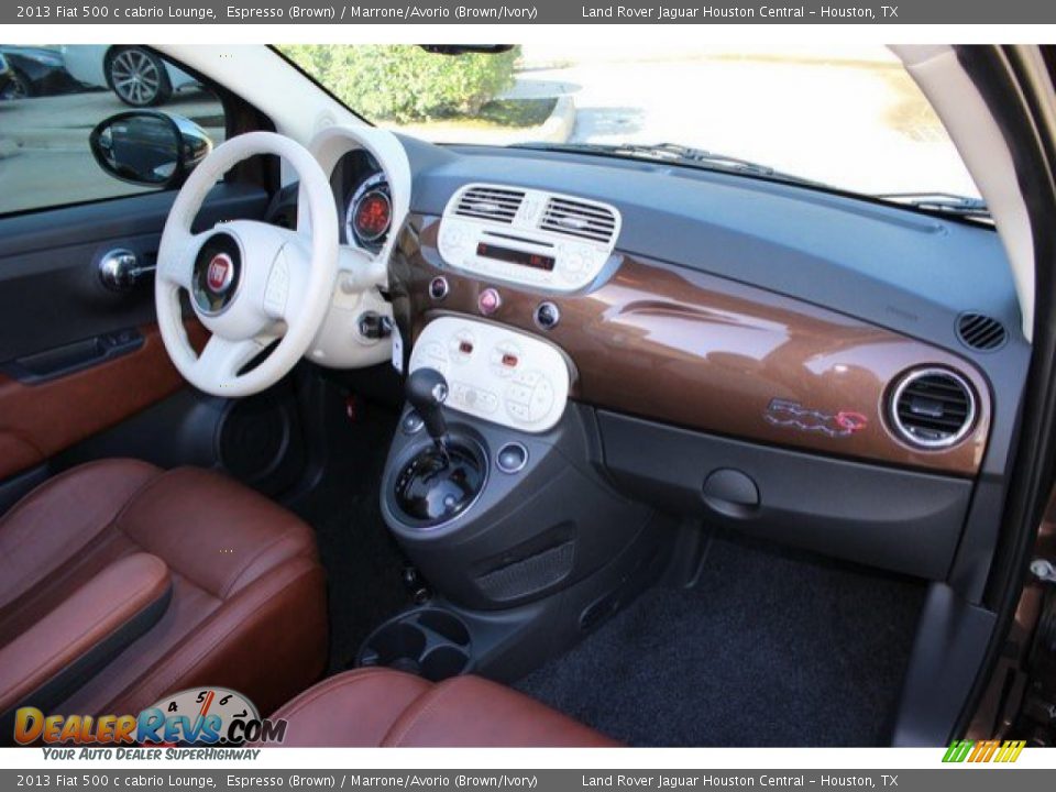 2013 Fiat 500 c cabrio Lounge Espresso (Brown) / Marrone/Avorio (Brown/Ivory) Photo #36