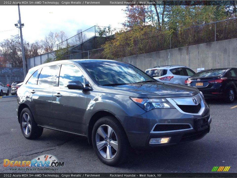 2012 Acura MDX SH-AWD Technology Grigio Metallic / Parchment Photo #3