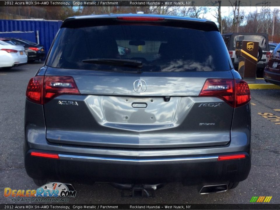 2012 Acura MDX SH-AWD Technology Grigio Metallic / Parchment Photo #5