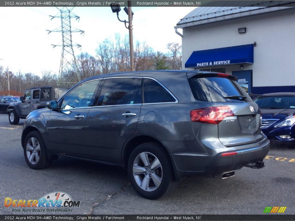 2012 Acura MDX SH-AWD Technology Grigio Metallic / Parchment Photo #6