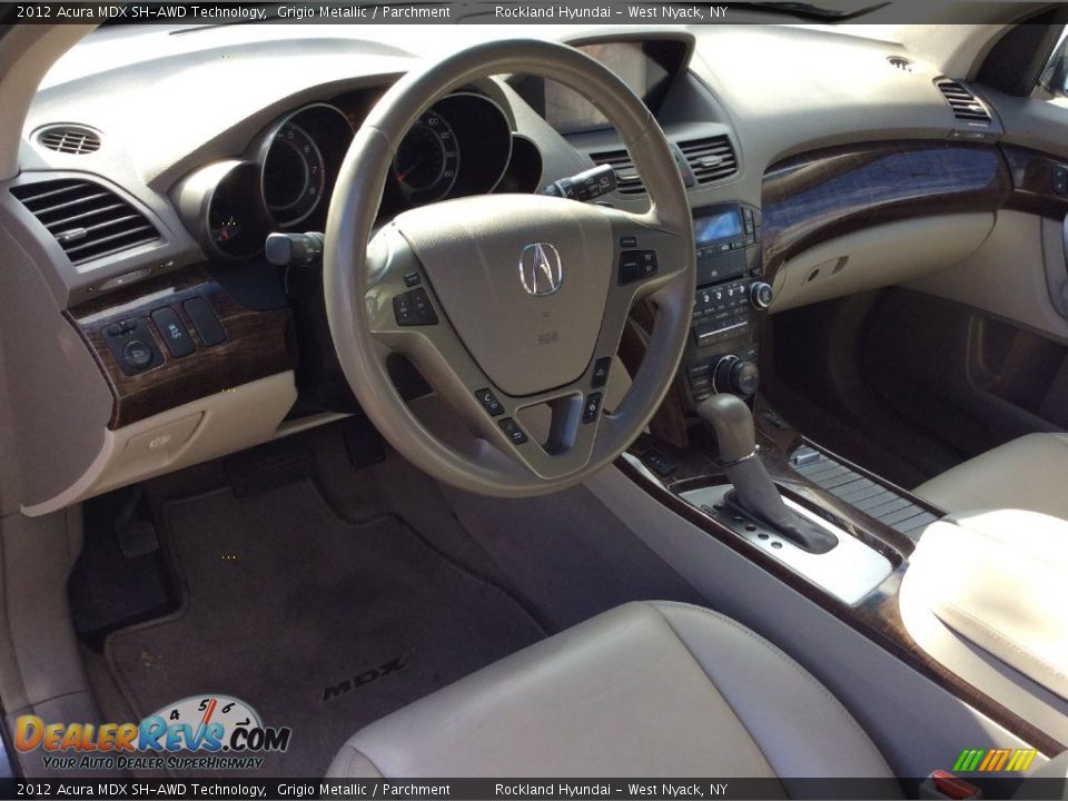 2012 Acura MDX SH-AWD Technology Grigio Metallic / Parchment Photo #9