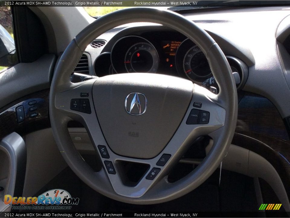 2012 Acura MDX SH-AWD Technology Grigio Metallic / Parchment Photo #17