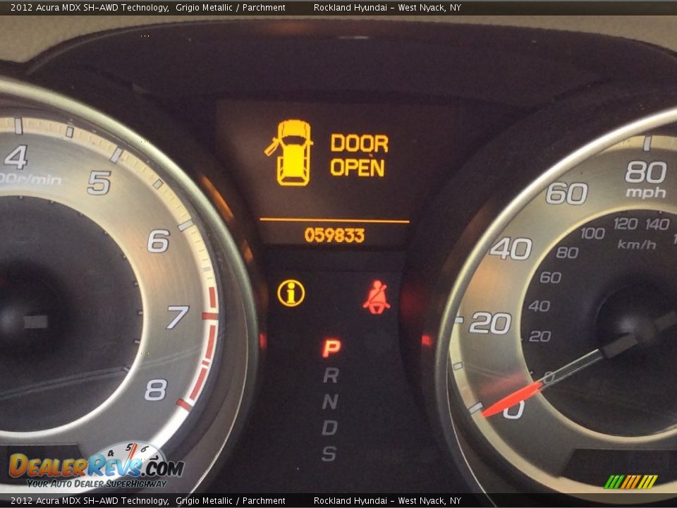 2012 Acura MDX SH-AWD Technology Grigio Metallic / Parchment Photo #19