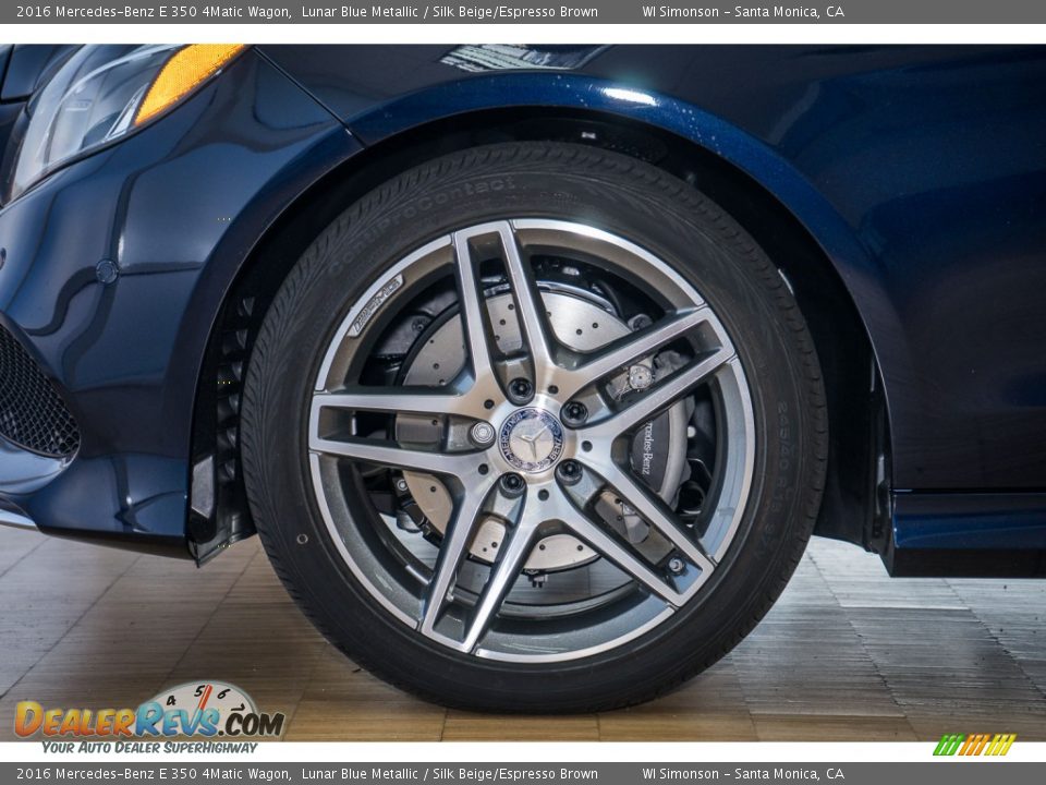 2016 Mercedes-Benz E 350 4Matic Wagon Lunar Blue Metallic / Silk Beige/Espresso Brown Photo #10