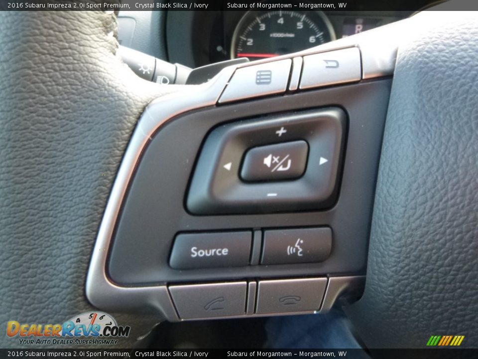 2016 Subaru Impreza 2.0i Sport Premium Crystal Black Silica / Ivory Photo #20