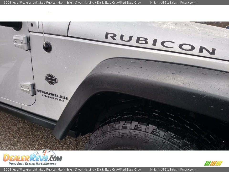 2008 Jeep Wrangler Unlimited Rubicon 4x4 Bright Silver Metallic / Dark Slate Gray/Med Slate Gray Photo #5