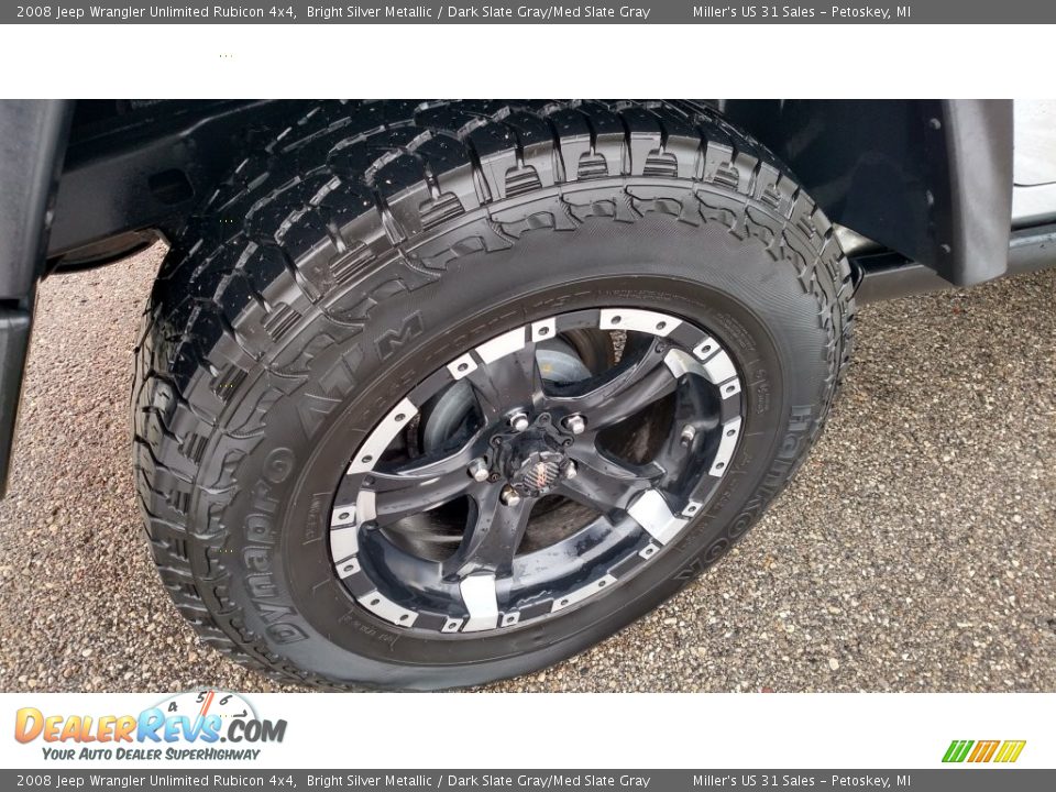 2008 Jeep Wrangler Unlimited Rubicon 4x4 Bright Silver Metallic / Dark Slate Gray/Med Slate Gray Photo #6