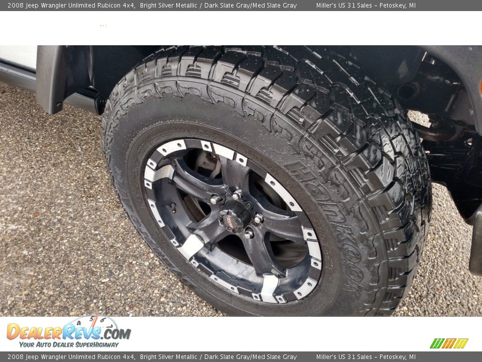 2008 Jeep Wrangler Unlimited Rubicon 4x4 Bright Silver Metallic / Dark Slate Gray/Med Slate Gray Photo #7