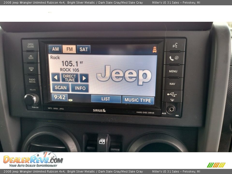 2008 Jeep Wrangler Unlimited Rubicon 4x4 Bright Silver Metallic / Dark Slate Gray/Med Slate Gray Photo #9