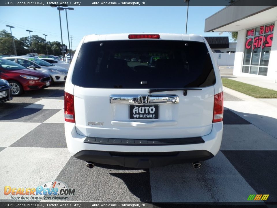 2015 Honda Pilot EX-L Taffeta White / Gray Photo #4