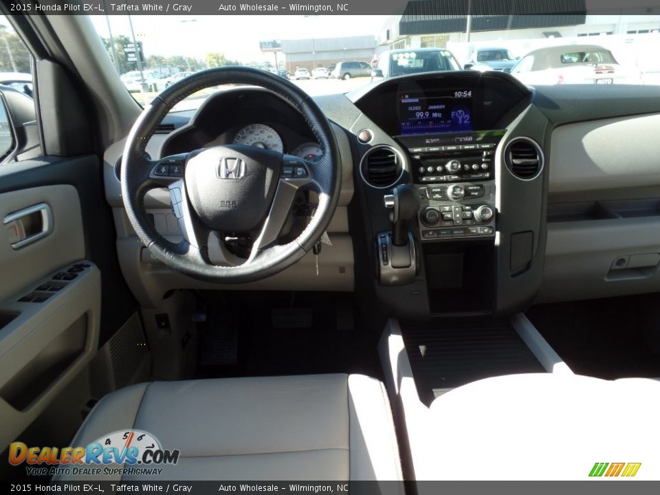 2015 Honda Pilot EX-L Taffeta White / Gray Photo #15