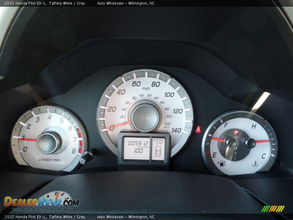 2015 Honda Pilot EX-L Taffeta White / Gray Photo #16