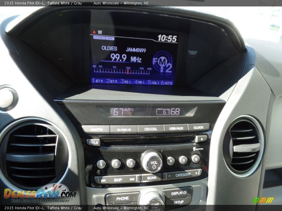 2015 Honda Pilot EX-L Taffeta White / Gray Photo #17
