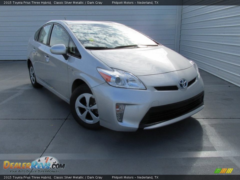 2015 Toyota Prius Three Hybrid Classic Silver Metallic / Dark Gray Photo #1